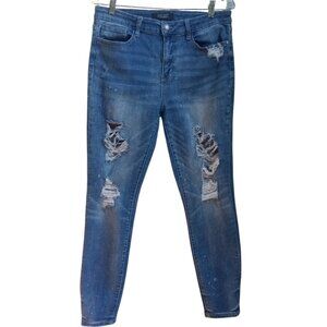 Judy Blue bleach spot distressed jeans sz  15/32